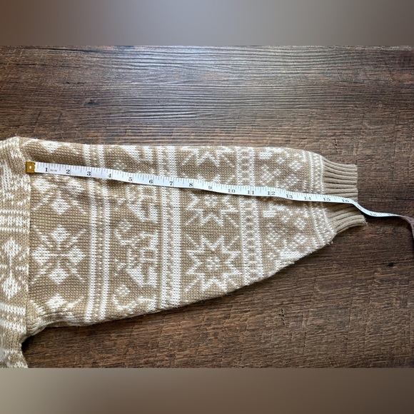 FRAGILE brand vintage 90s juniors fair isle Christmas holiday sweater Nordic EUC - Picture 11 of 12